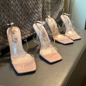 Nude diamond heel, heels